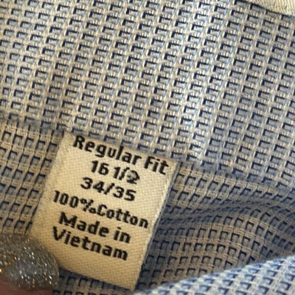 Collection by Michael Strahan Wrinkle Free Stretch Regular Fit Shirt Size 16 1/2 - Picture 7 of 8